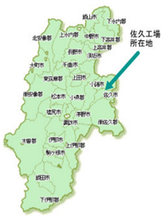 地図：佐久工場所在地